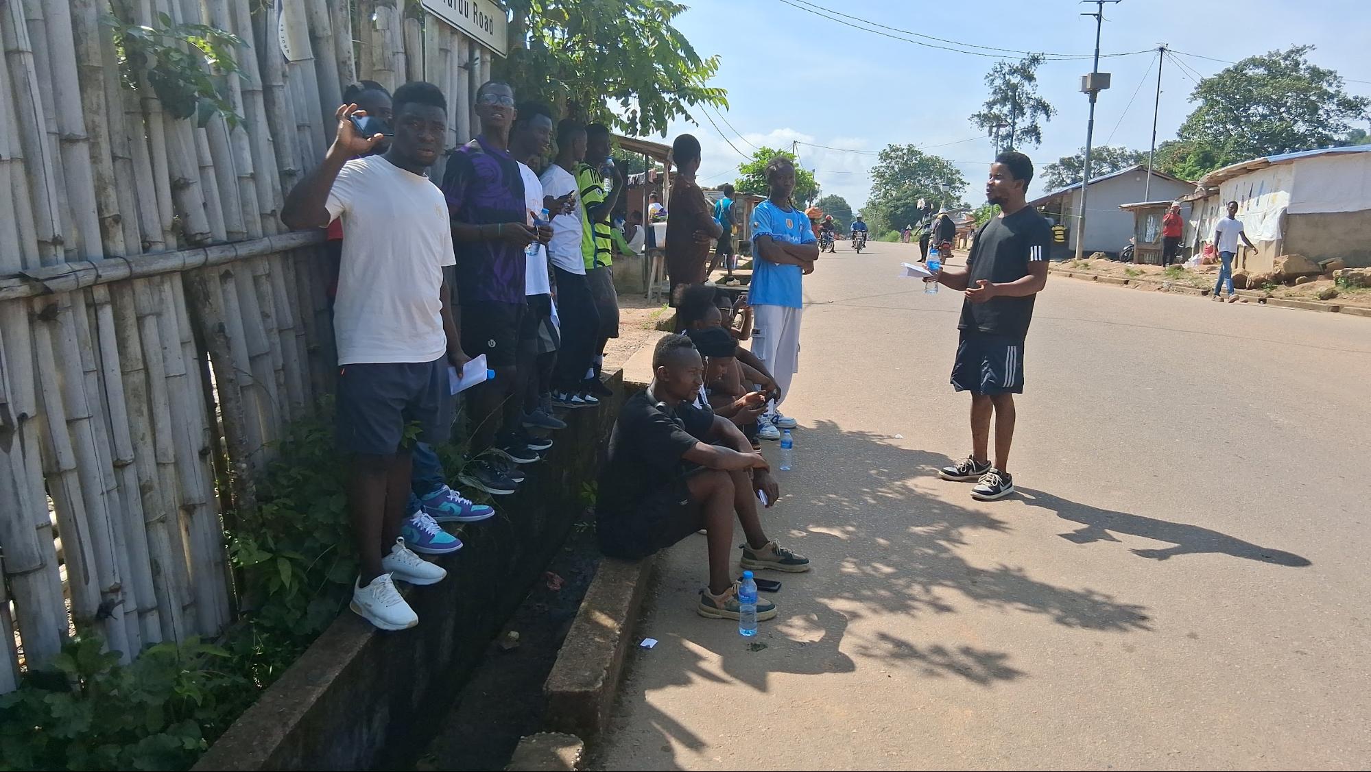 Two people walking together